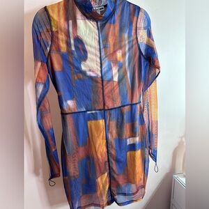 Fashion Nova Multicolor Abstract Dress